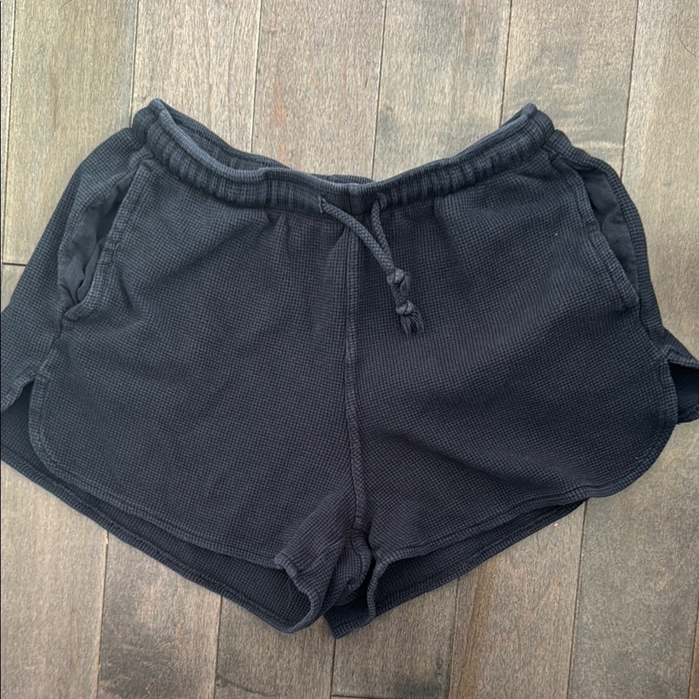 Navy Blue Brandy Waffle Shorts